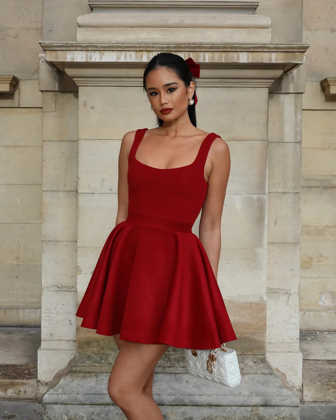 Scarlett Cashmere Dress - Red