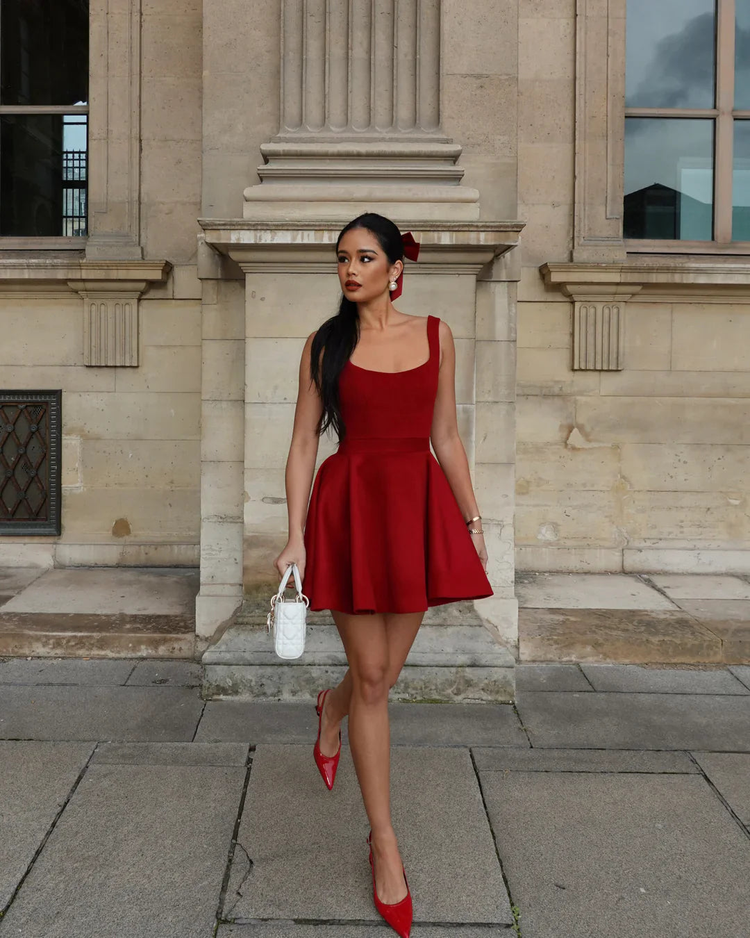 Scarlett Cashmere Dress - Red