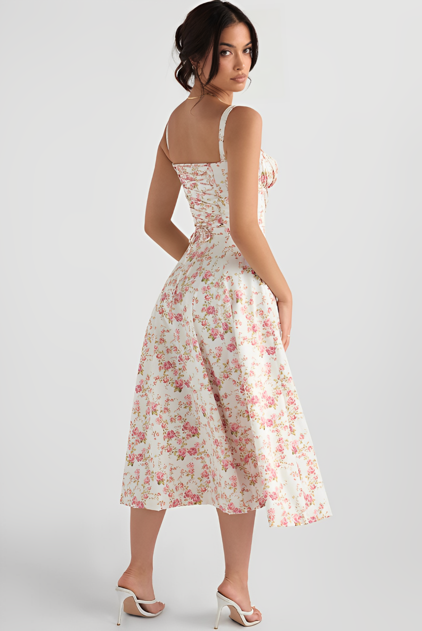 Carmen Floral Print Bustier Sundress