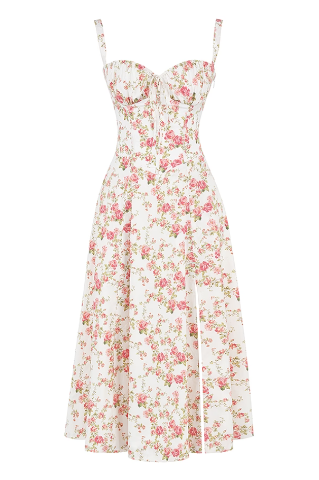 Carmen Floral Print Bustier Sundress