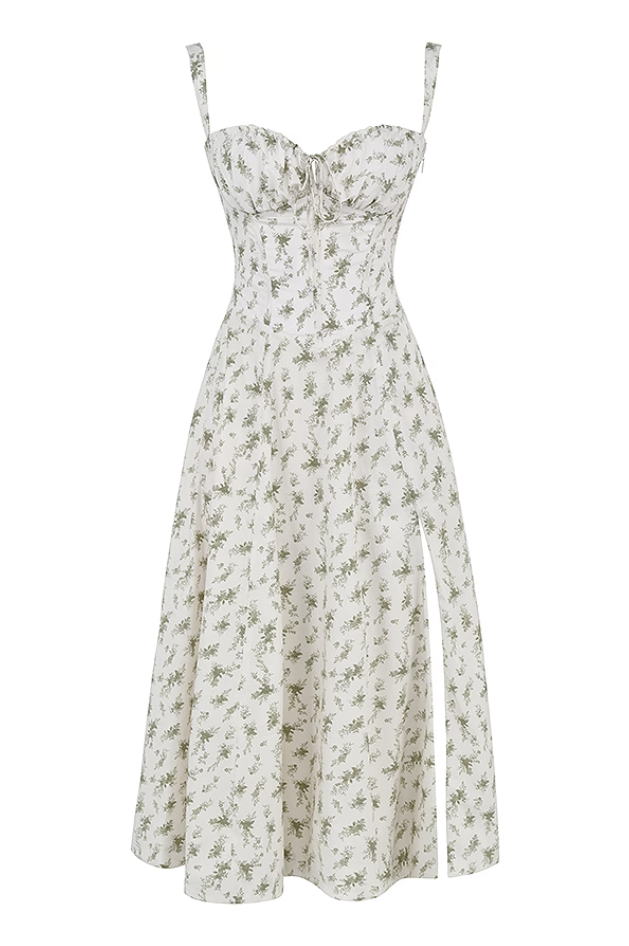 Carmen Floral Print Bustier Sundress