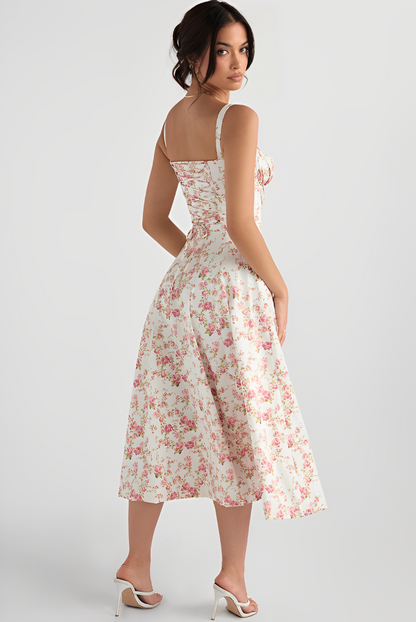 Carmen Floral Print Bustier Sundress