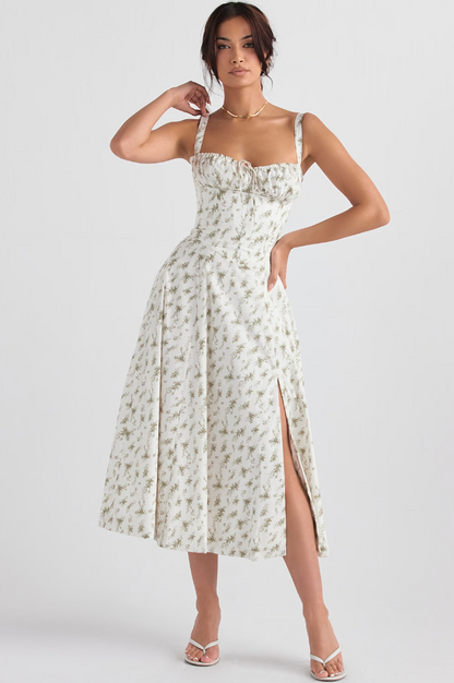 Carmen Floral Print Bustier Sundress